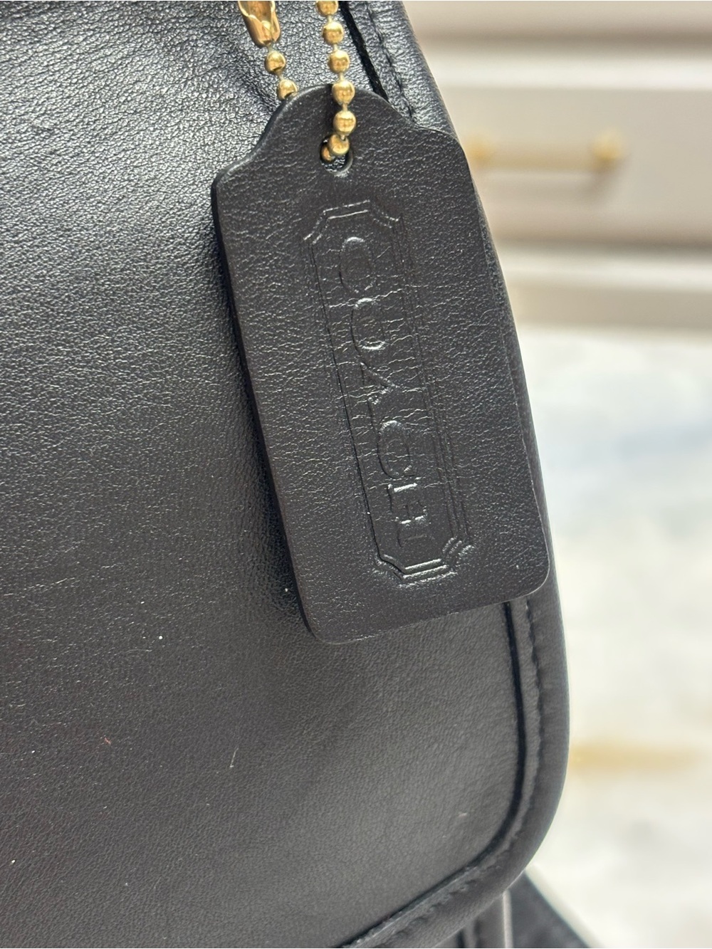 VINTAGE COACH Leather Willis Station Bag 9927 - Black Crossbody - Rare - Picture 12 of 13